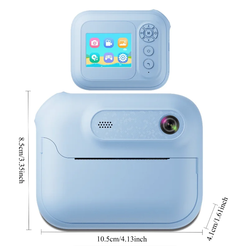 Fotocamera con stampa istantanea per bambini, fotocamera per bambini per fotocamera digitale HD 1080P da 5-1, 32 MP con 3 rotoli di carta per stampante - immagine 4