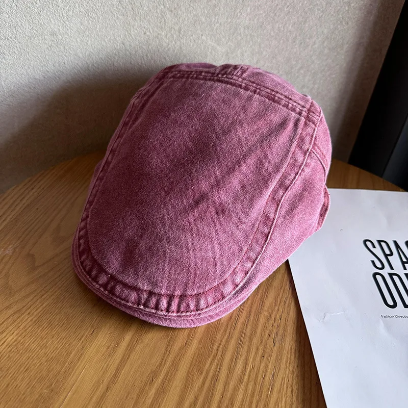 Neue Unisex-Herbstmütze aus Kunstleder, einfarbige Baskenmütze für Damen, Vintage-Warmmütze mit Schirm für Herren, Outdoor-Geschenk – Detail 15