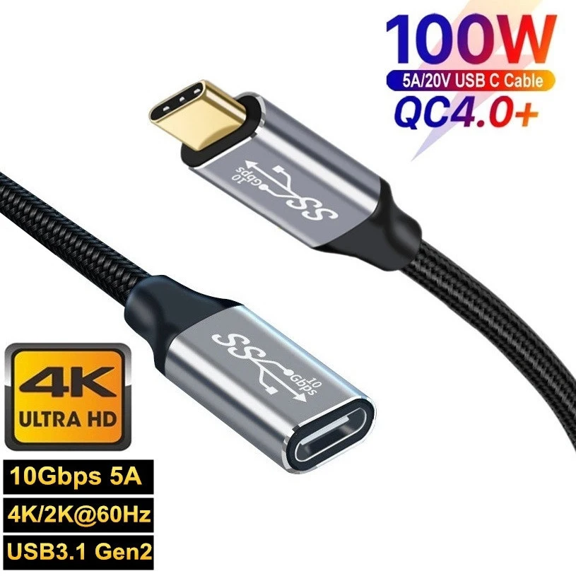 USB4040GbpsThunderbolt3ExtensionCableUSBTypeCtoTypeCPD
