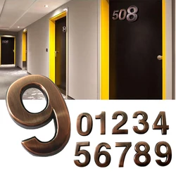 Self- Adhesive 3D House Number Sticker Door Plate Sign Outdoor Mailbox Apartment Hotel Room Address Number Modern Home Decor