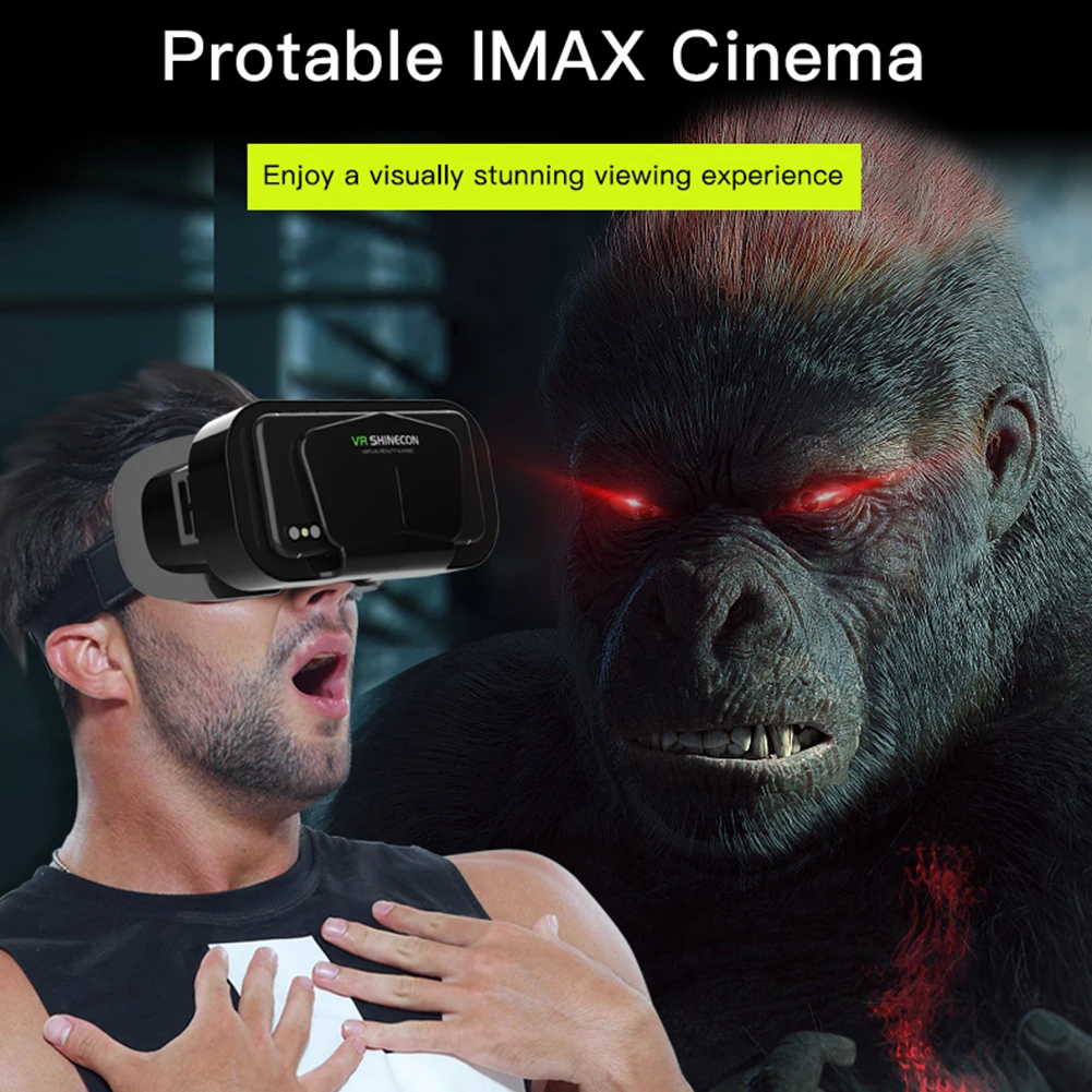 G10 VR Glasses IMAX 360 Degree Panoramic 3D Virtual Reality Box for 4.7-7.0 inches Smartphone VR Headset Joystick Gaming Glasses