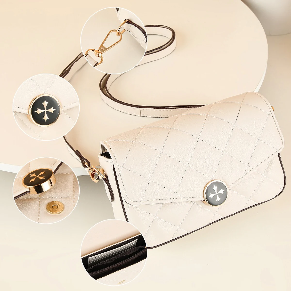 Baellerry 2025 Pattern Women's Crossbody Shoulder Bag Convertible 3-Way Carry Lightweight Adjustable Strap Multi-Functional Casu