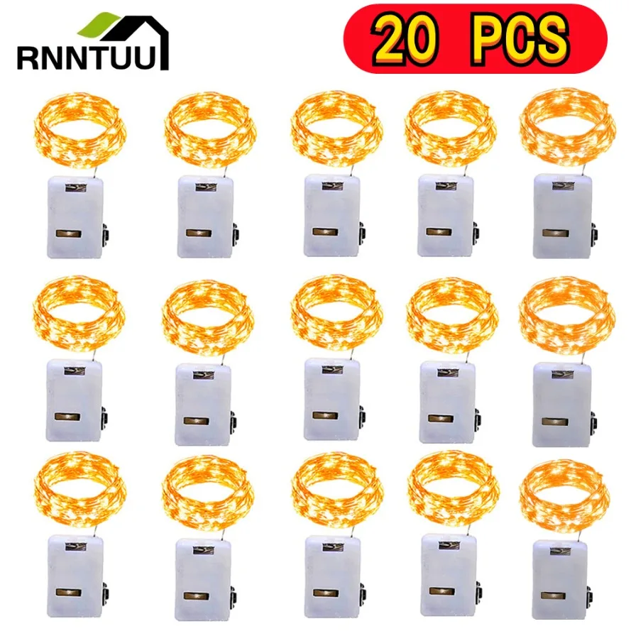 With Battery LED String Lights Copper Silver Wire Garland Light Fairy Lights Party Decoration for Christmas Wedding 1/2/3M