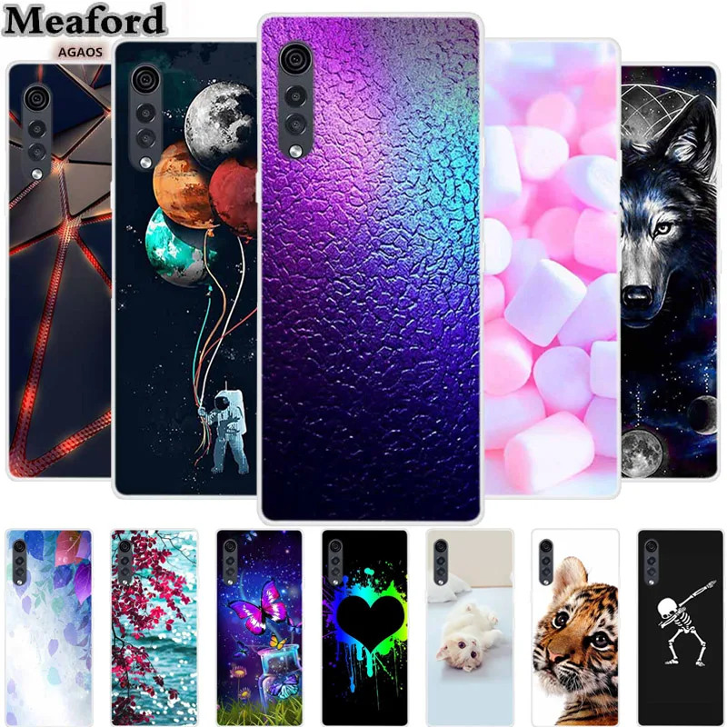 Per Lg Velvet Case Cartoon Silicone Soft Tpu Cover Posteriore Per Lg Velvet 5G Uw Trasparente Coque Antiurto Clear Cool Para
