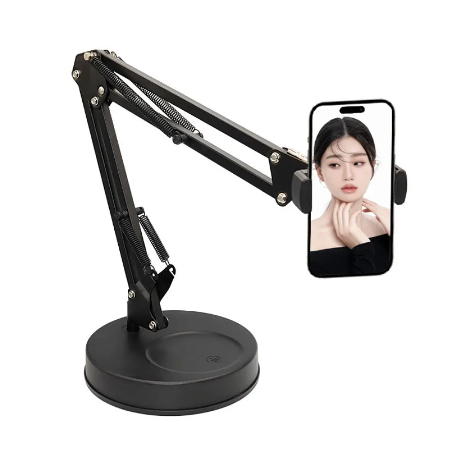 Weighted base desktop phone stand food shooting live streaming stand cantilever overhead shooting stand