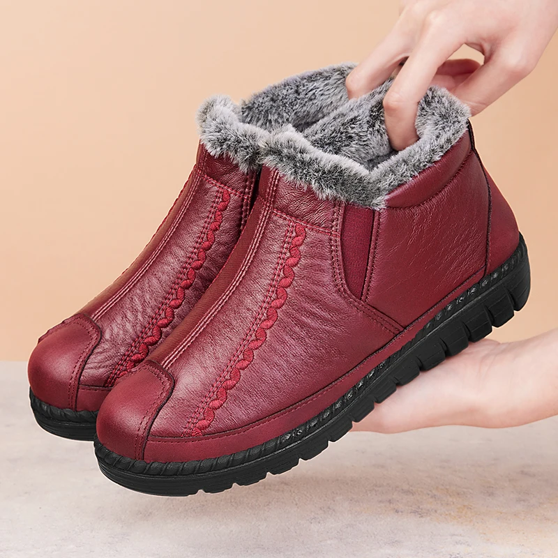 

Кроссовки женские зимние без шнуровки, мягкие повседневные сникерсы с круглым носком, бабушка, текстиль, без застежки, плюшевые однотонные, на шнуровке, ПВХ