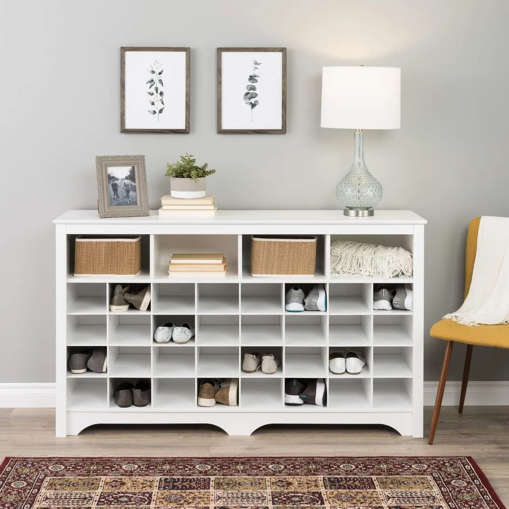 

Shoe Cabinet, 60 Inch, Console, 5 Tier Shoe Cabinet, Open Storage Space for 32 Pairs of Shoes, Shoes Rack Console