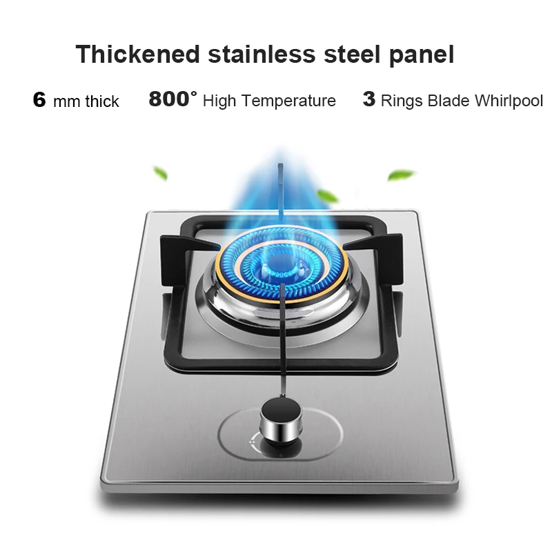 4.2 KW Gas Stove High Quality Home Single Wok Burner Stainless Steel Table Stove for Kitchen Embedded Natural Liquefied Cooktop 6