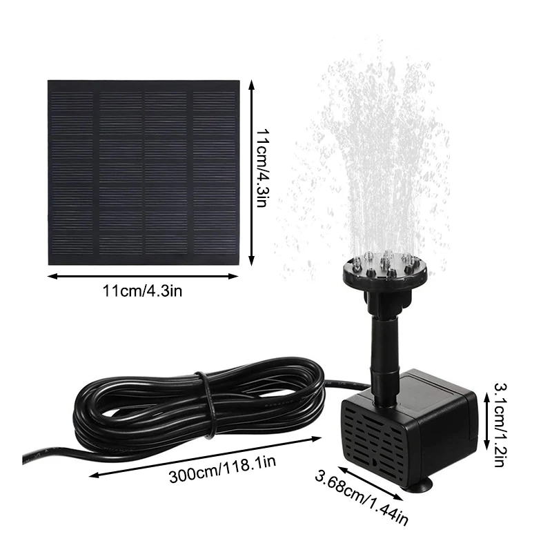 1PC Solar Fountain Pump Kit With Individual Solar Panels For Bird Bath Outdoor Pond Courtyard Garden And Fish Tank Garden solar fountain solar fountain pump water fountain garden pond fountain solar water pump bird bath bird bath supplies