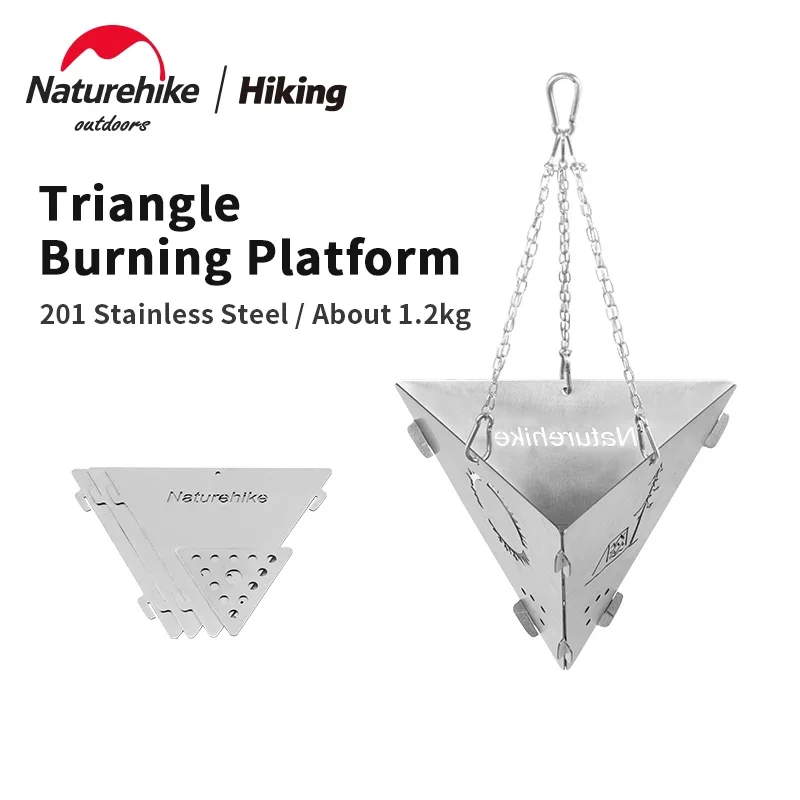 

Naturehike Triangular Burning Platform Outdoor Camping Ultralight Stainless Steel Grill Picnic Atmospheric Heating Hanging Stove