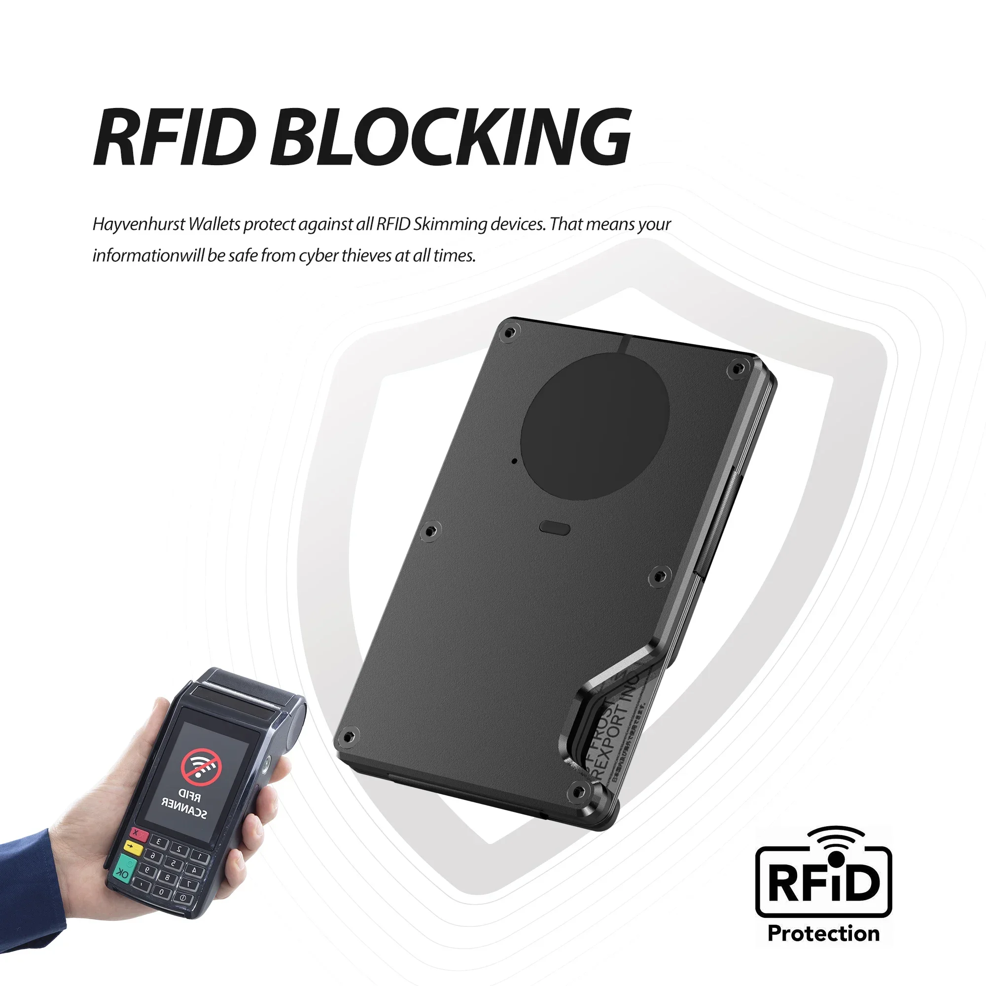 Smart Wallet with Find My APP Integration and RFID Blocking