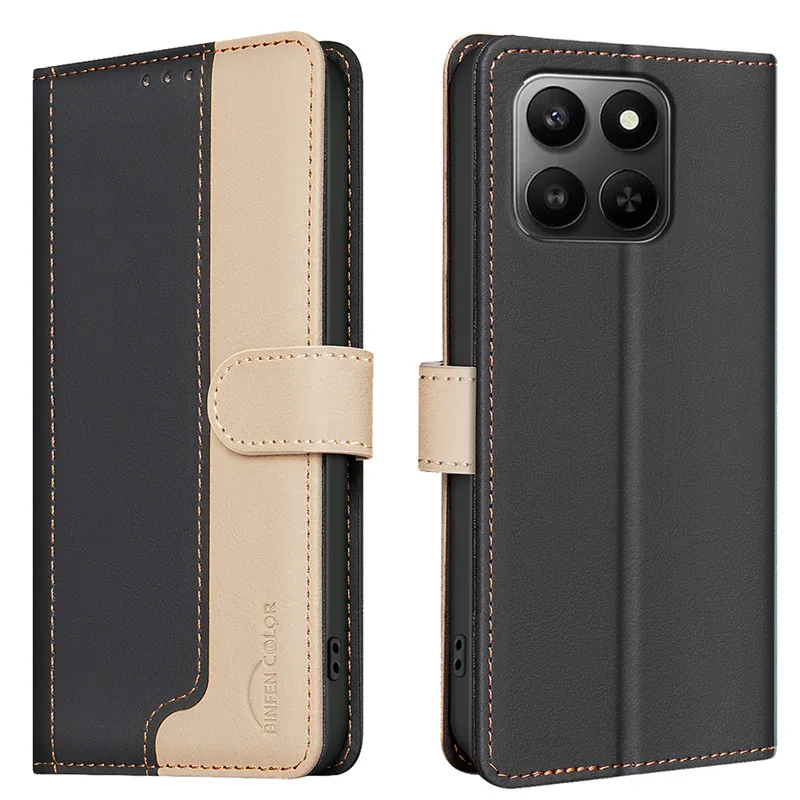 Deluxe Leather Flip Wallet Case - Elegant Protective Phone Cover