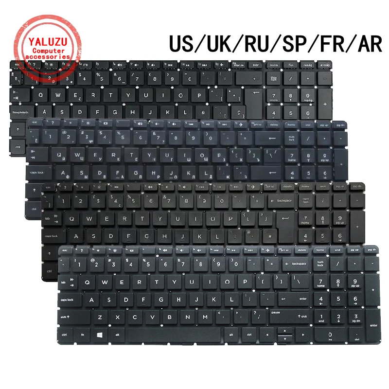 US/UK/RU/SP/FR/AR Laptop Keyboard For HP 15-AC 15-AF 15-AT 15-AY 