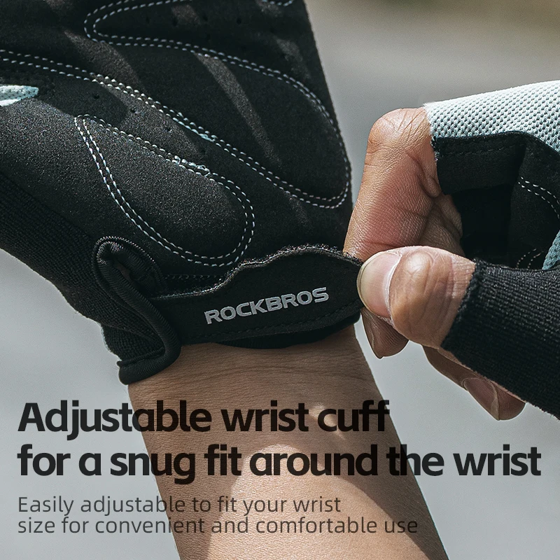 ROCKBROS Bike Gloves Half Finger Summer Breathable Anti-slip SBR Pad Shockproof MTB Road Bicycle Gloves Cycling Shorts Gloves 5