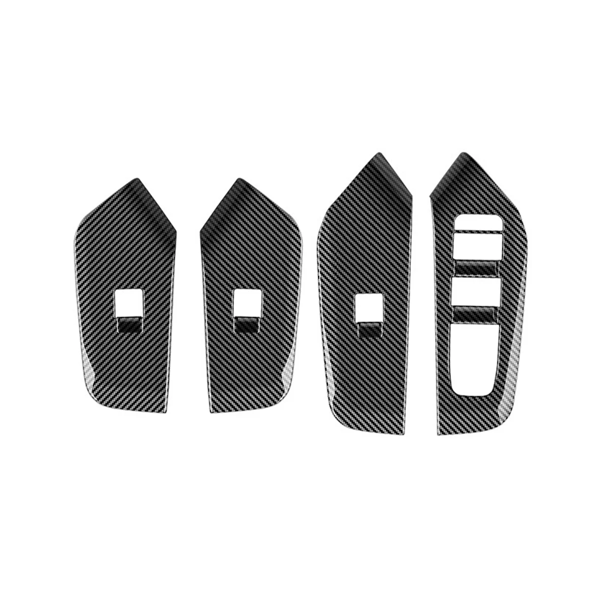 

Car Carbon Fiber Black Window Glass Lift Button Switch Cover Trim Door Armrest Panel for Toyota Prius 60Series