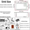 Black Nano Kitchen Sink Waterfall Sink with Pull Down Sprayhead Faucet Single Bowl Drop In Kitchen Sink 6