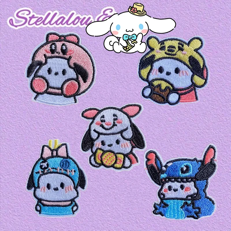 

Заплатки с вышивкой Pachacco, аниме Мультяшные милые самоклеящиеся удобные зеленые наклейки «сделай сам», подарок для награды