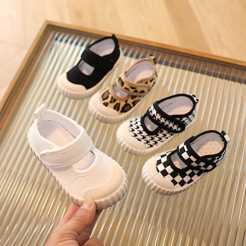 

Kids Shoes Girls Shoes Children Cute Sweet Canvas Casual Shoes Fashion Leopard Plaid Soft Flats Girls Toddler Girls Shoes 21-32