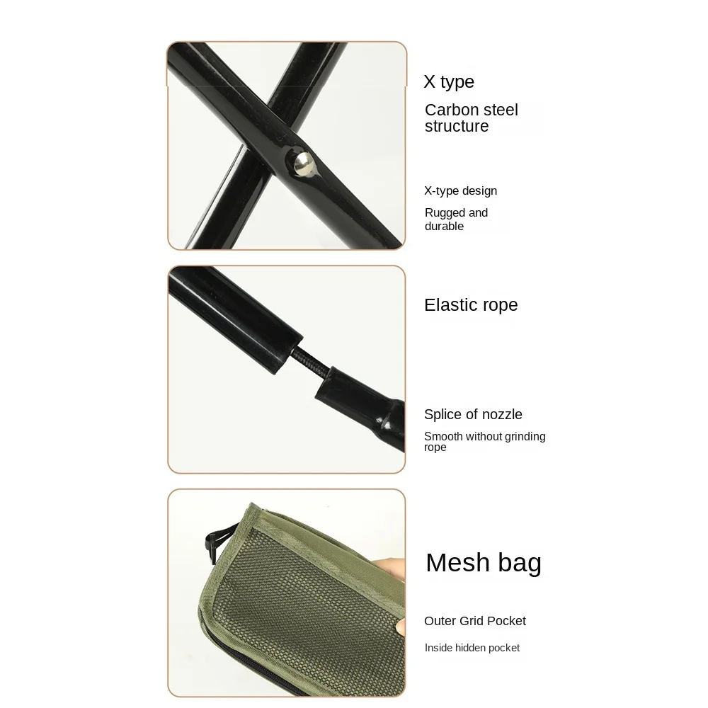 Wear-resistant Folding Backpack Stool Sturdy Strong Load-bearing Sports Folding Chair Crossbody Handbag style Pencil Case Stool