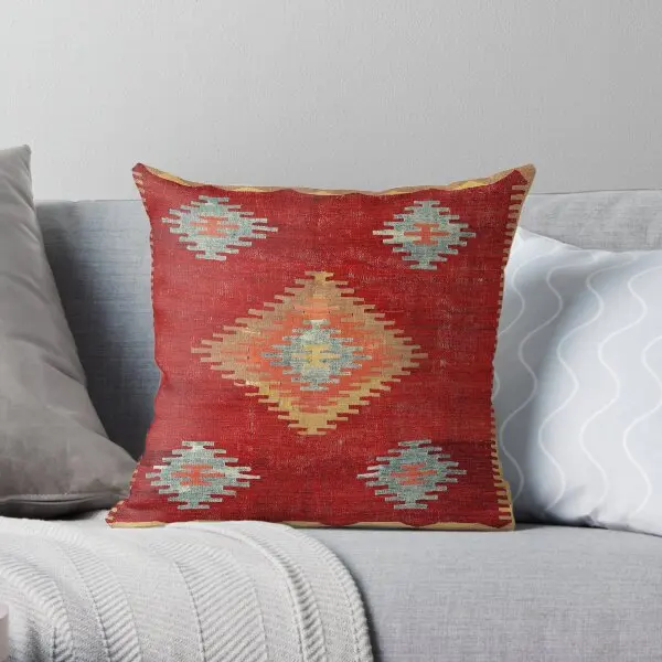 

Cal Antique Turkish Kilim Print Printing Throw Pillow Cover Home Car Fashion Square Fashion Pillows not include One Side