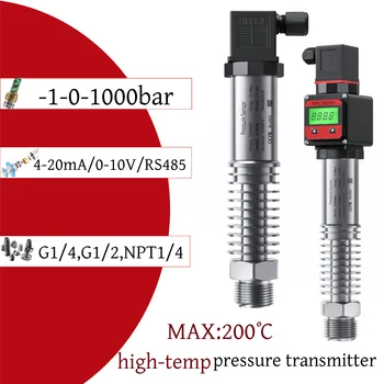200℃ high temperature Pressure Transmitter 1bar 0.1bar 0.2bar 10bar 400bar 4-20mA 10V Output Water Gas Oil Liquid sensor 1