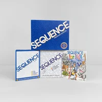SEQUENCE عبارة عن لعبة بطاقات متطابقة مع قطع ملونة زاهية وحصيرة ألعاب، مع تصميم لعبة كلاسيكي. 1