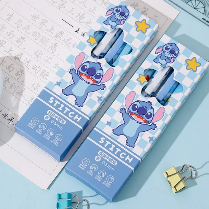 Disney Stitch Needle Type Gel Pens Straight Liquid Ballpoint Pen Kawaii Stationery School Office Supplies Writing gel pen