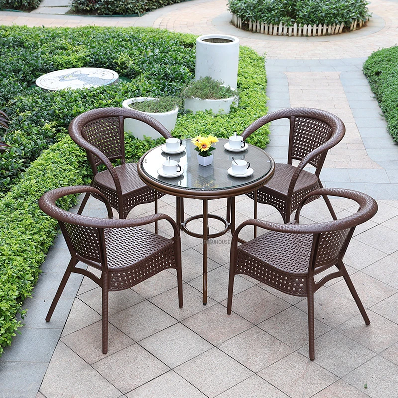 modern Outdoor Furniture Small Apartment outdoor Garden leisure glass