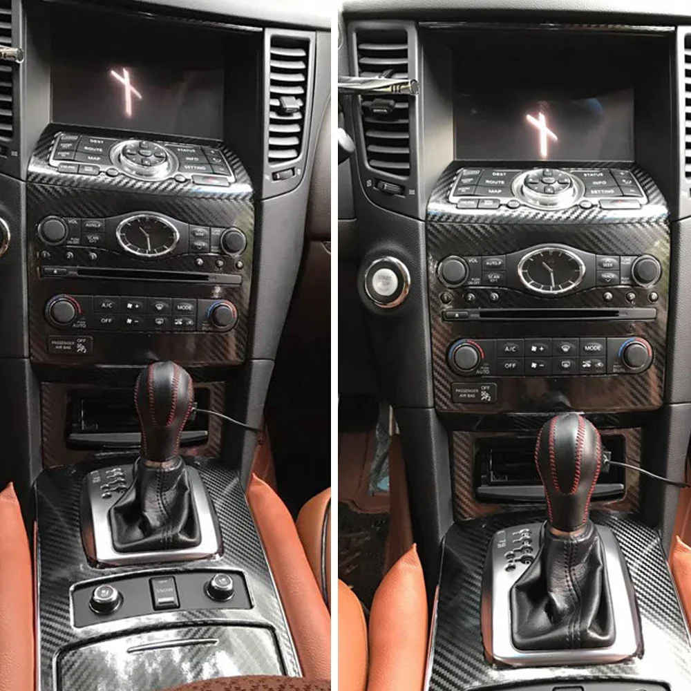 For Infiniti QX70 FX35 FX37 FX50 Interior Central Control Panel Door Handle  Carbon Fiber Stickers Decals Car styling Accessorie - AliExpress, image size:1000x1000