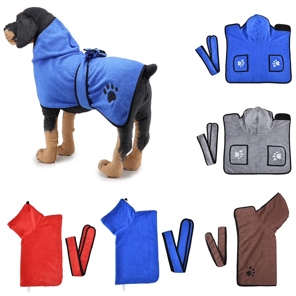 

New Pet Dog Bath Towel for Small Medium Large Dog Bathrobe Cloth Microfiber Super Absorbent Pet Drying Towel Soft Dog Towel