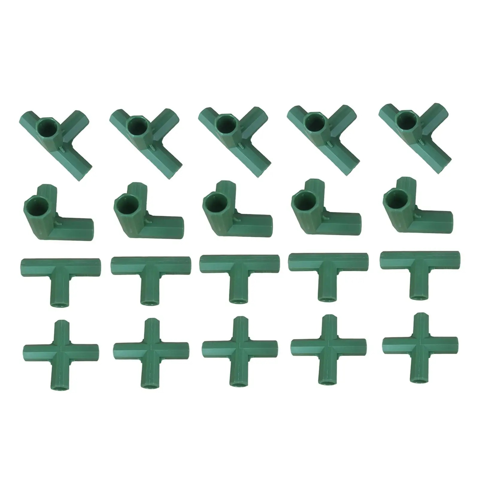 Greenhouse Building Fittings Frame Connectors 20 Set for Flower Stands Greenhouse Bracket Gardening Awning Joints
