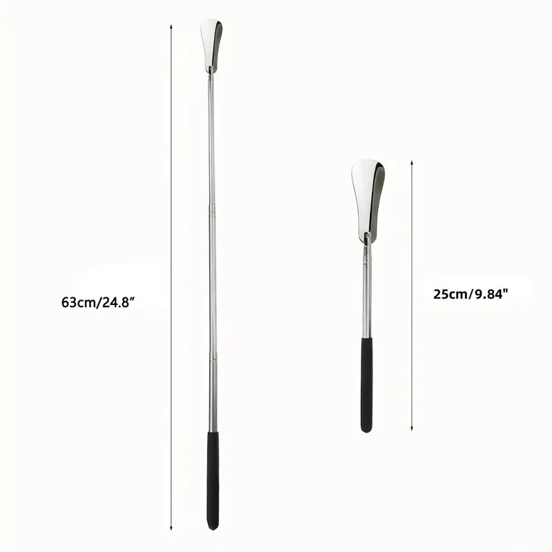 Retractable Shoehorn Shoe Horn Stainless Steel Shoehorn Long Handle Durable Shoe Accessory Lifter Shoes Spoon shoe horn retractable shoe puller