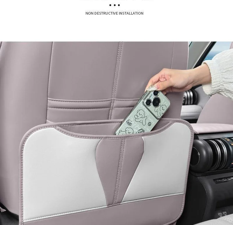 For BYD Yuan Plus Atto 3 2022-2025 Car Seat Back Anti Kick Protector Pad Leather Anti Dirty Protection Mat Interior Accessories