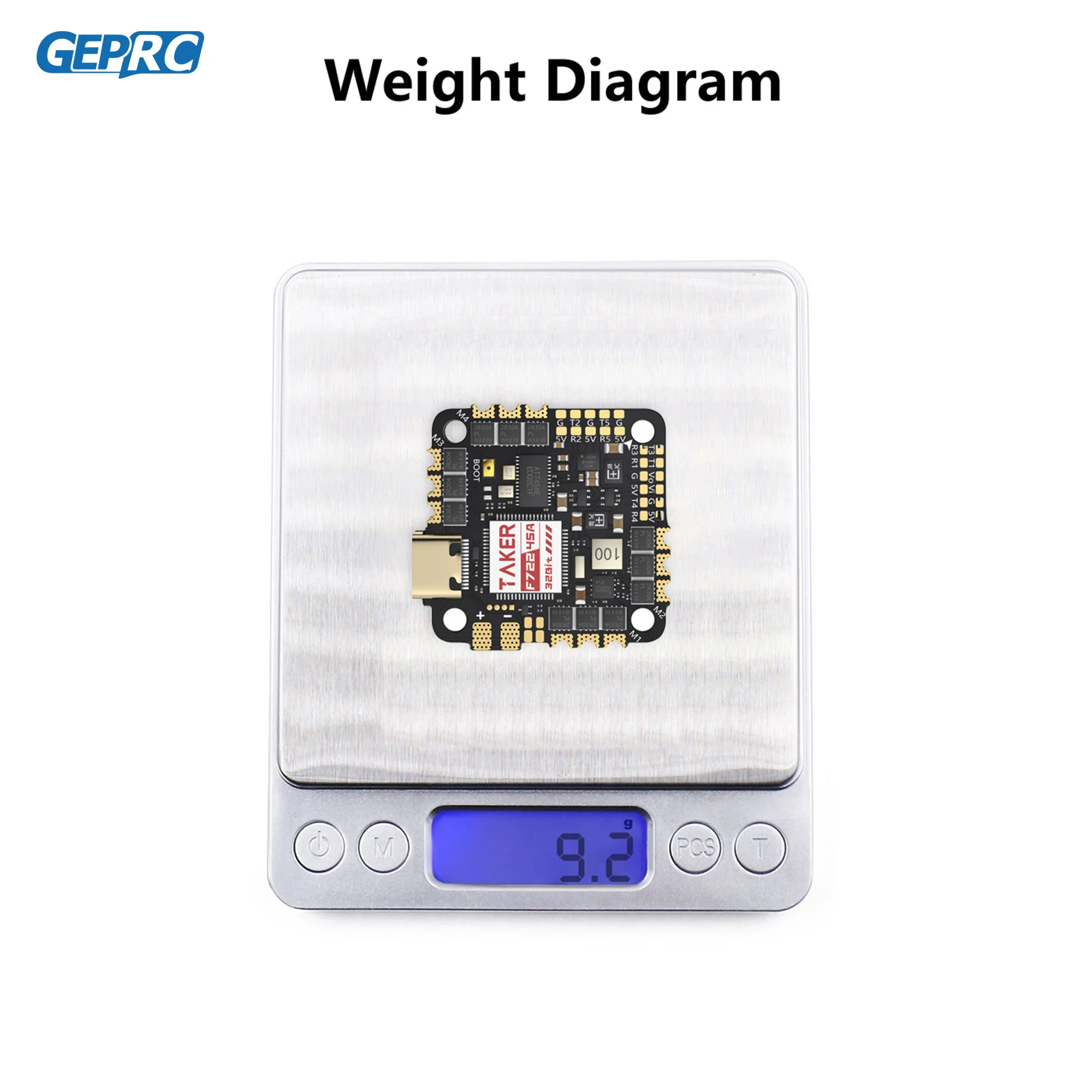 GEPRC TAKER F722 45A 32Bit AIO Зуммер 16MB Черный ящик 32Bit Анализ данных Запись полета Гоночный FPV Дрон thumbnail 6