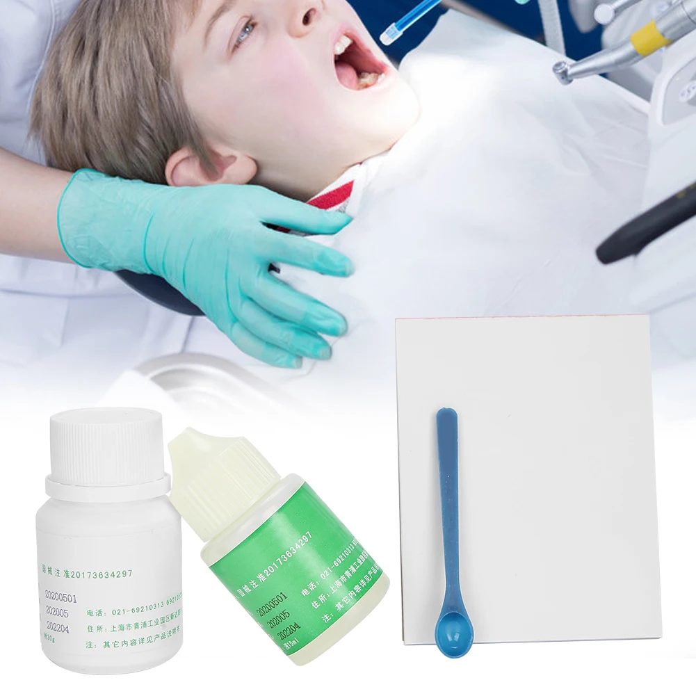 15ml Zinc Polycarboxylate Cement Liquid+30g Zinc Polycarboxylate Cement Powder Dental Cement Kit Dental Polycarboxylate Cement