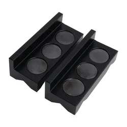 Premium Billet Aluminum Vise Jaw Protective Inserts with Magnetic Grip (Black)