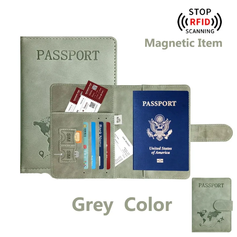 Passport Holder for Travel Essentials Passport Wallet Cover Case for thumbnail 6