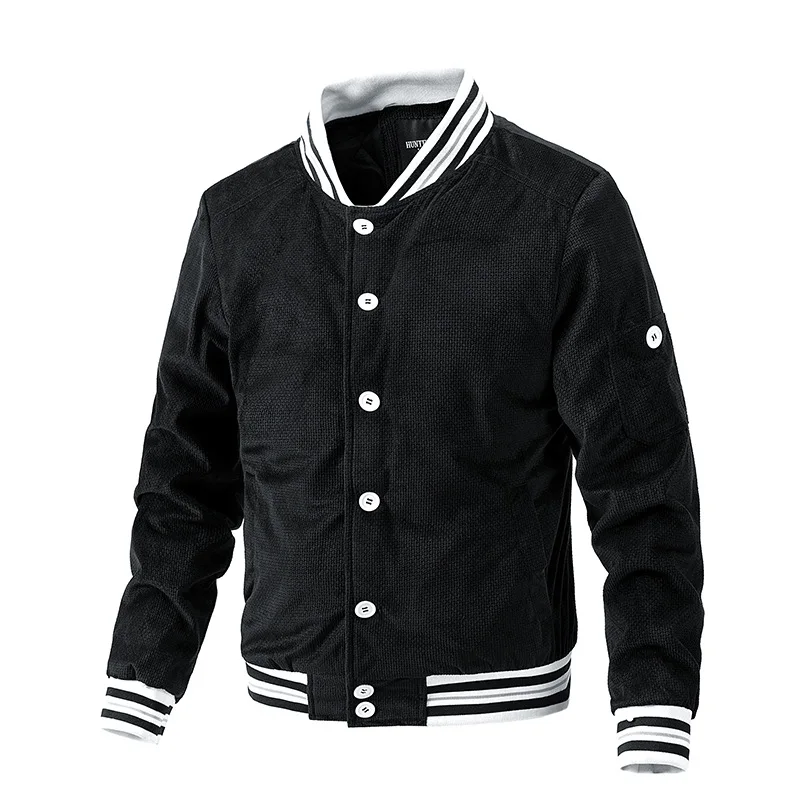 

Autumn Winter Men's Jacket Warm Casual Jackets for Men Coats Fashion Baseball Uniform Solid Slim Baseball Jackets Men Clothing