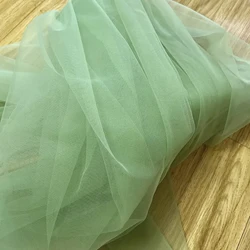 Versatile Green Soft Tulle Fabric for Elegant Decorations & Apparel (Avocado Green)