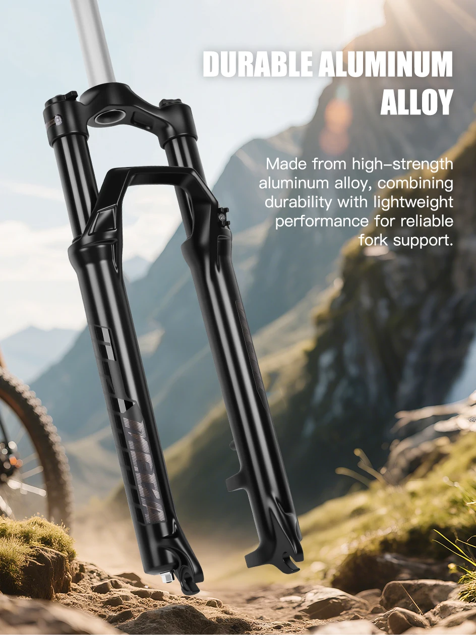 Description Picture 6 of itemBOLANY 27.5/29 Inch Mountain Bike Spring Fork MTB Suspension Fork Lock Shock 100mm Travel Aluminum Alloy Bicycle Suspension Fork