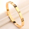 316L Stainless Steel Simplicity Generous Zircon Bracelet Ladies Fashion Trend High Jewelry Accessories Party Gift SAB1390 1