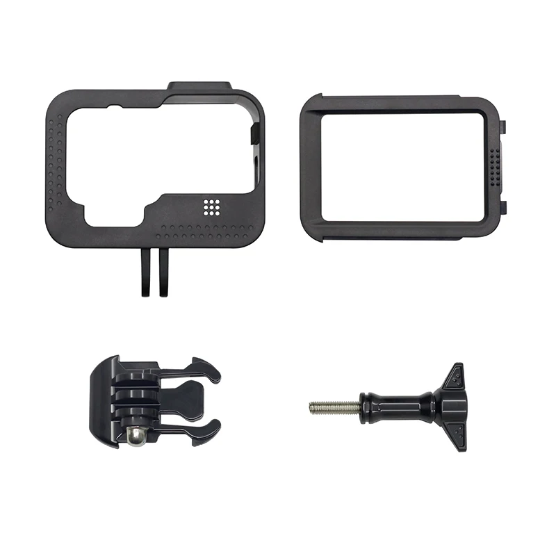 Hero 13/12/11/10/9 Protective Frame Case with Cold Shoe Adapter For GoPro Hero 13 12 11 10 9 Black Action Camera Accessories