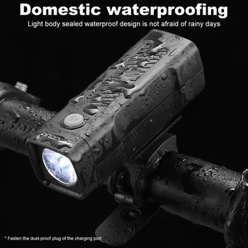 مصباح دراجة صغير قابل لإعادة الشحن USB ، مصباح مقود ، مصباح أمامي للدراجة ، مصباح إضاءة فائق السطوع ، مصباح طريق MTB ، مصباح أمامي ، 100 لومن ، 1-5 - Image 4