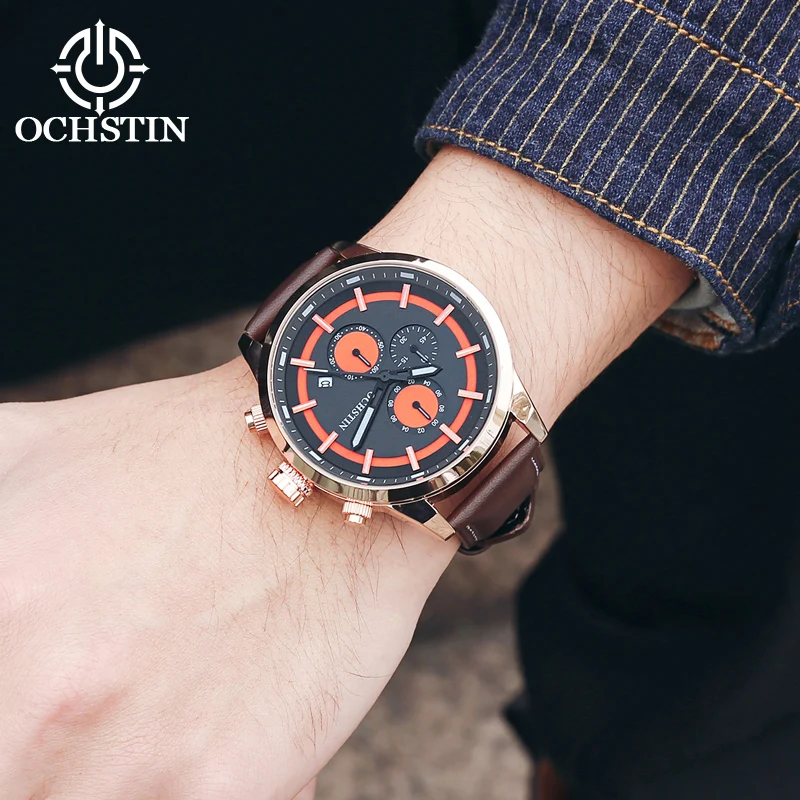 ochstin new 2024 innovative nylon series fashionable and comfortable multi-function quartz movement watch men's quartz watches