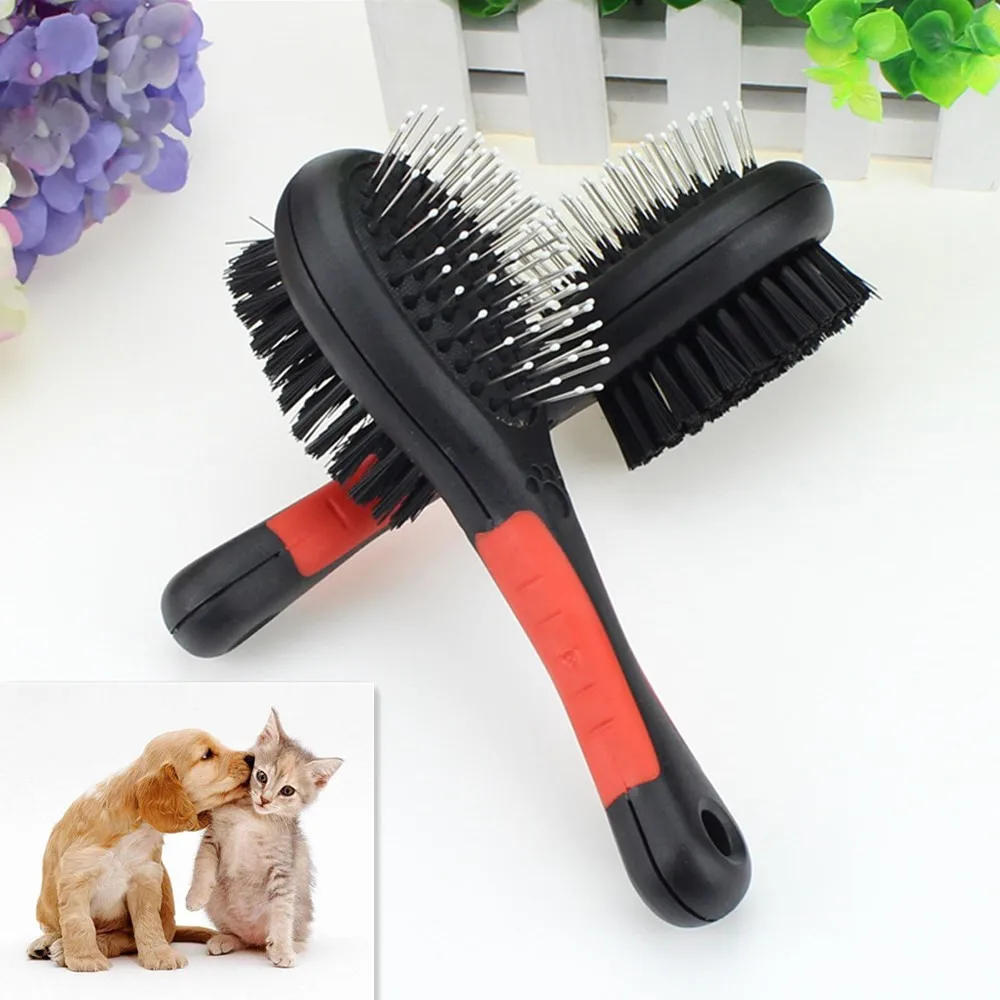 Doublesided Pet Comb Soft Brush Cats Dogs Fur Hair Brush Rake Comb