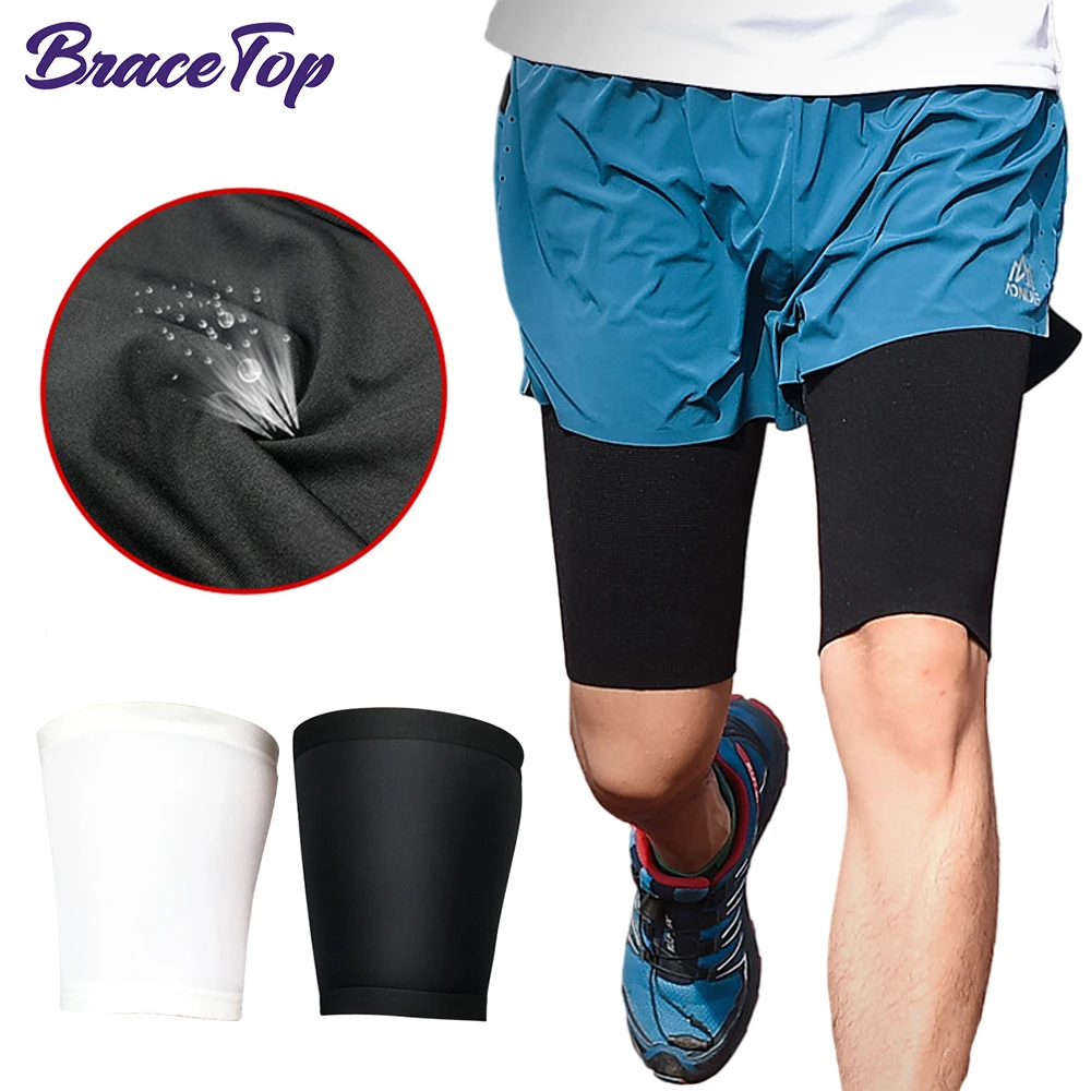 BraceTop Thigh Sleeve For Weight Loss Sports Compression Thigh Wrap Leg Brace Support Pulled Hamstring Strain Injury Tendonitis