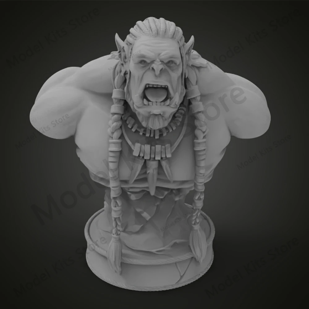 

1/10 Scale Orc Resin Figure Model Assembly Kit Resin Bust Unpainted No Color Model Toy