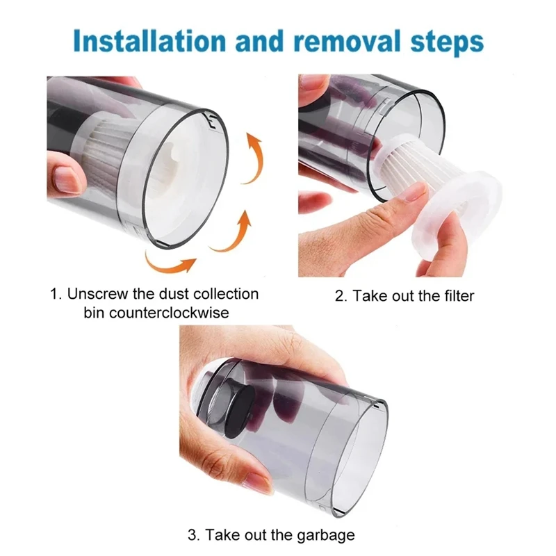 Car Vacuum Cleaner Filters 10 PCS Reusable Washable Vacuum Cleaner Handheld Tool Filter Replacement