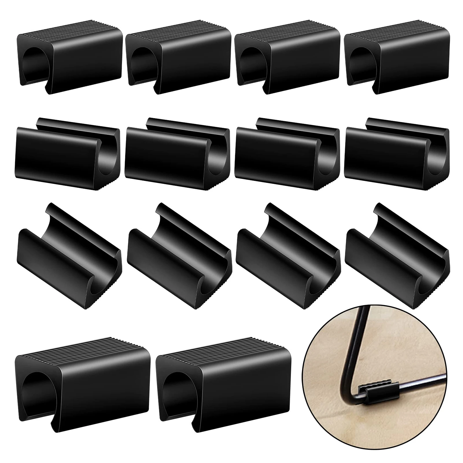 직사각형 의자 다리 팁 실리콘 바닥 보호대, 고무 PVC 가구 패드, 미끄럼 방지 소파 발 캡, 의자 다리 팁 팩