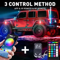 High Quality 8Pods RGB LED Rock Lights APP Control For Jeep Off-Road Truck UTV ATV Underbody Wheel Lights Car LED Chassis Strip - Image 2